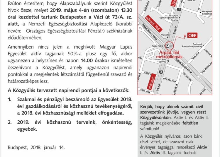 Meghívó közgyűlésre